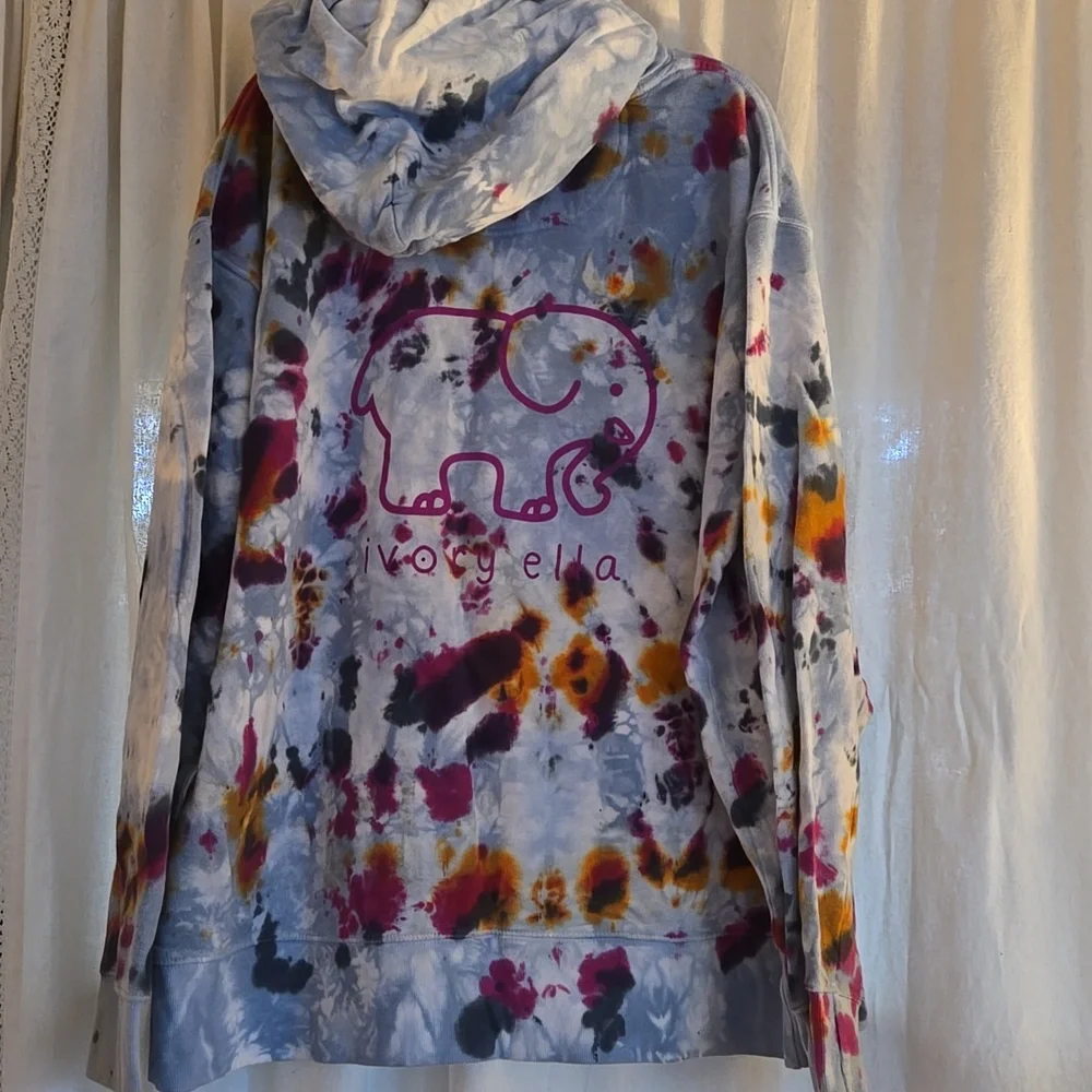 ivory ella Pastel Blue, Yellow & Multicolor Tie-Dye Hoodies - Lot Of Three - Picture 8 of 13
